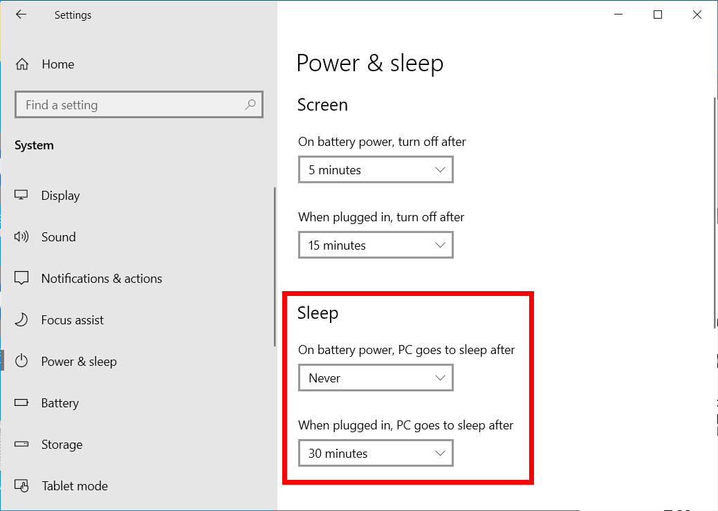 Cómo desactivar el modo de suspensión en un PC con Windows 10